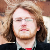 David Stevenson, photographed on a windy day